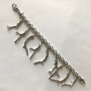 Coral charm bracelet